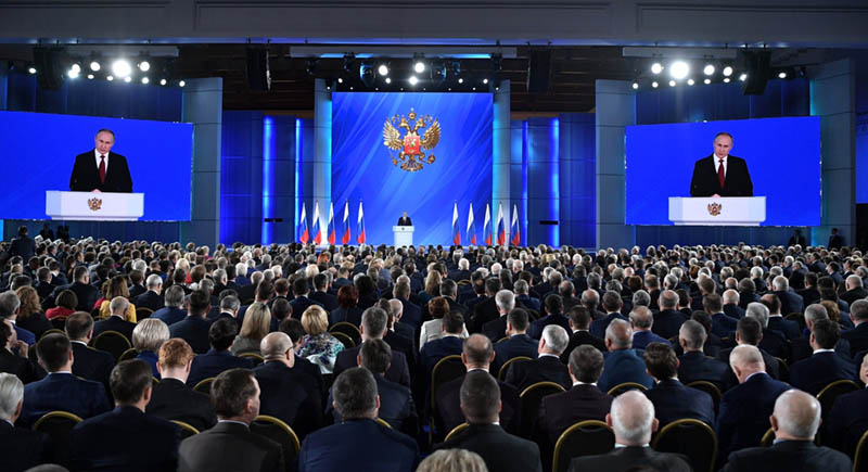 intervento del presidente Putin alle Camere riunite